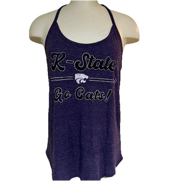 NCAA K-State KSU Wildcats Purple Macrame Tank Size Medium NWT Women's Colosseum - Picture 1 of 5